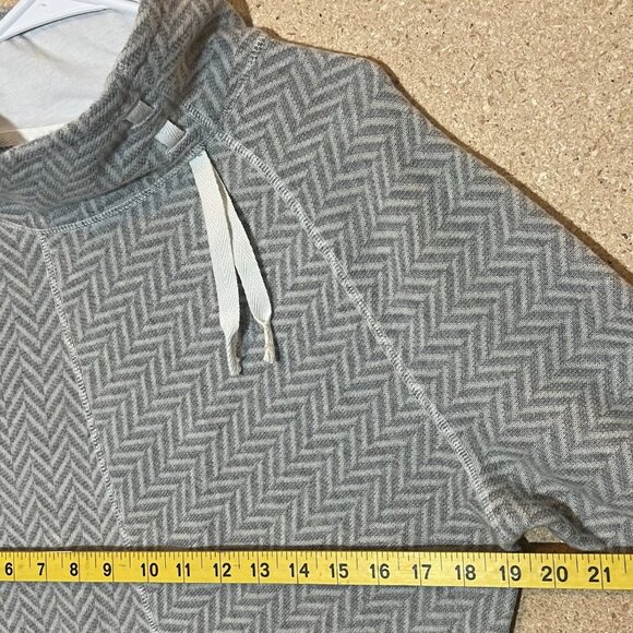 Prana Women Sweater XL Mattea Herringbone Asymmetrical Wool Blend Hiking Outdoor - Picture 5 of 9